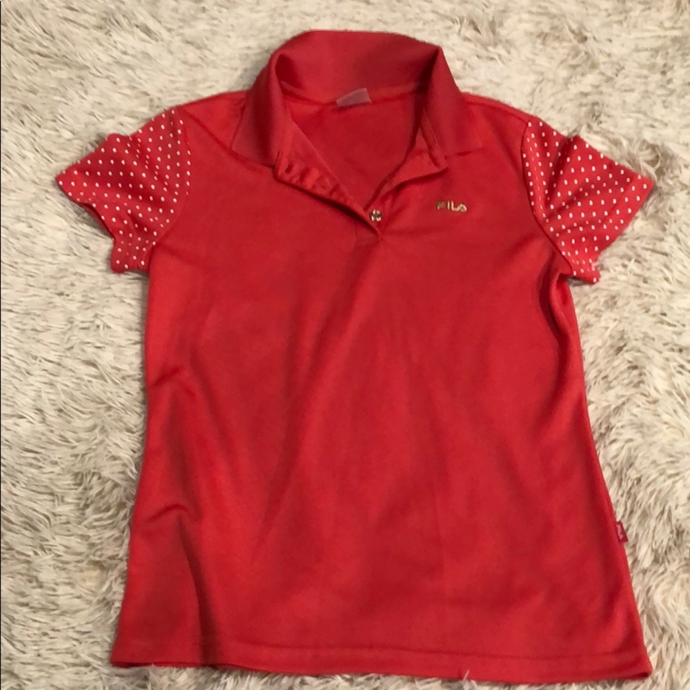 Orange FILA Golf Sports Polka Polo